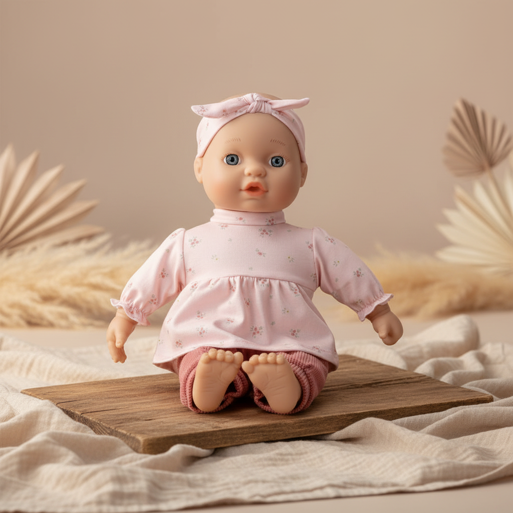 Babypuppe mit Zubehör als Beispiel für Puppen und Puppenzubehör bei Schmatzepuffer