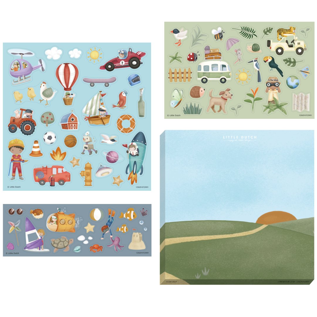 Sticker Jim & Friends von Little Dutch – drei Stickerbögen für Kinder ab 3 Jahren