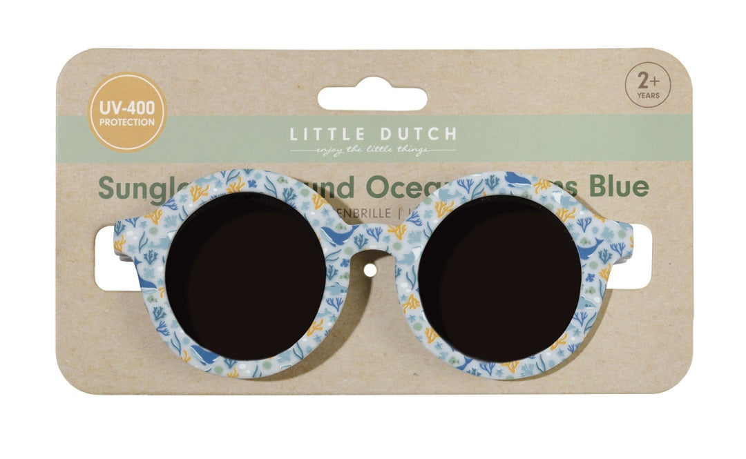 Blaue Little Dutch Kindersonnenbrille Ocean Dreams mit UV400-Schutz ab 2 Jahren