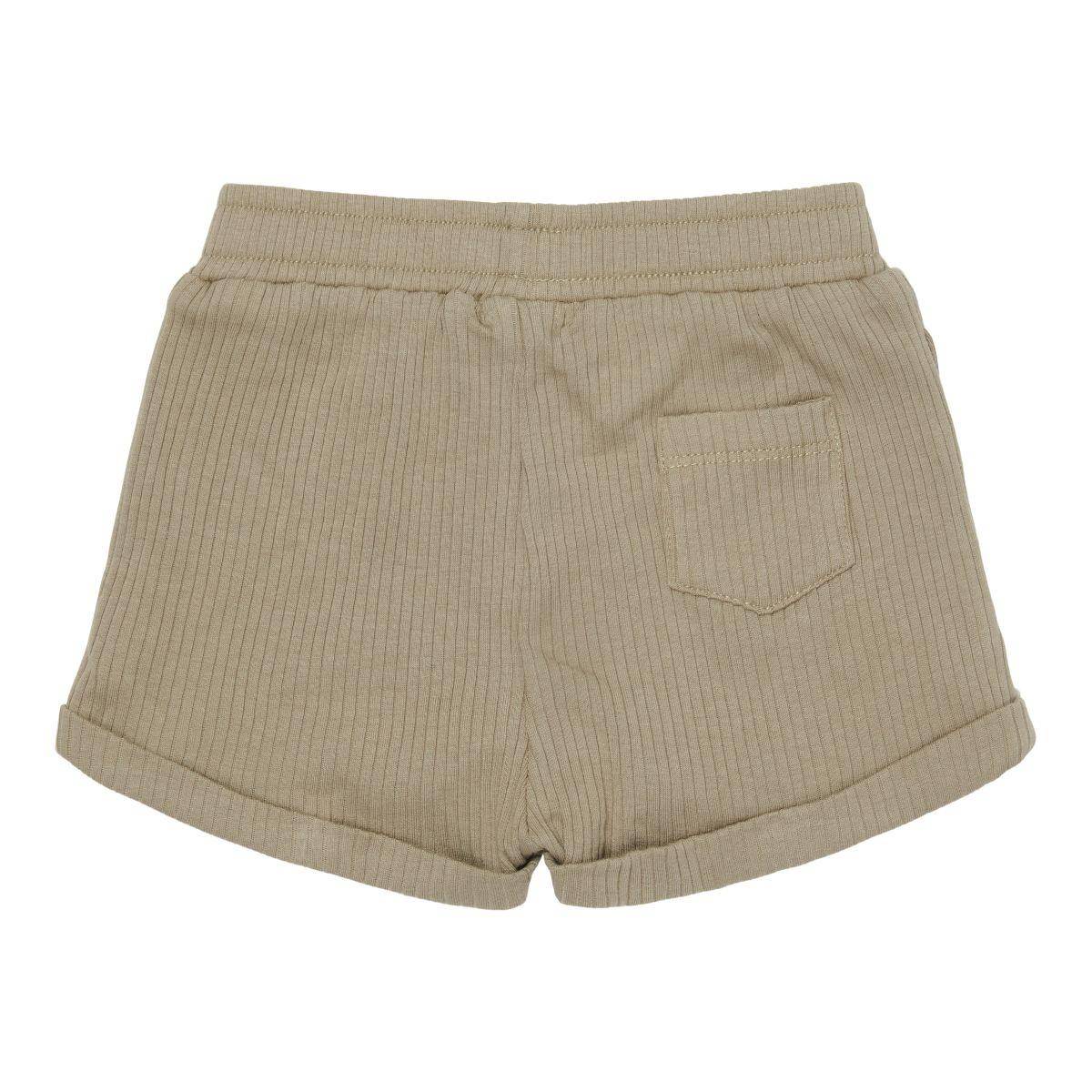 Shorts de bebé oliva talla 80 de algodón orgánico | Little Dutch