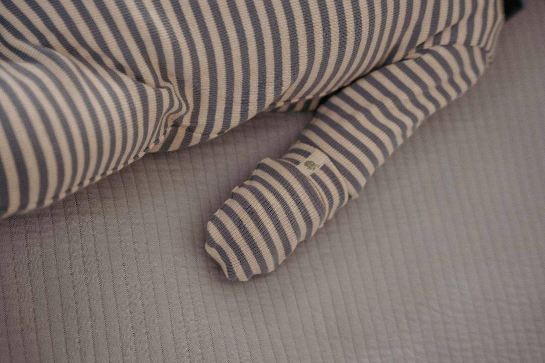 Kratzhandschuhe Stone Blue Stripe One Size | Little Dutch