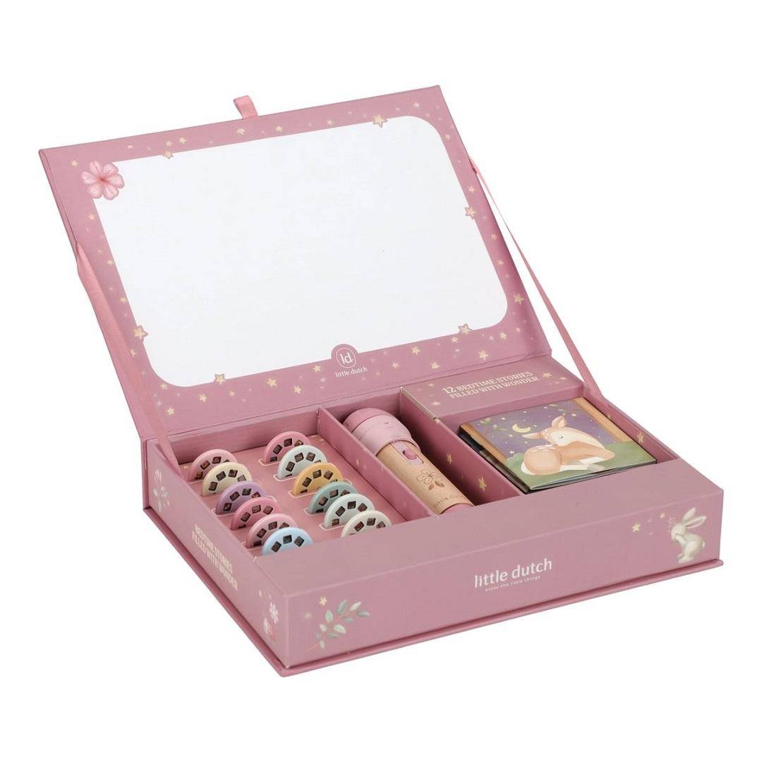 Geschichten Projektor Taschenlampe für Kinder in rosa Geschenkbox