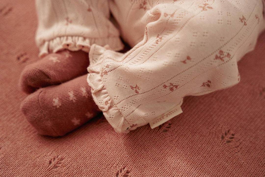 Rosa Little Dutch Leggings Fairy Flowers mit elastischem Bund