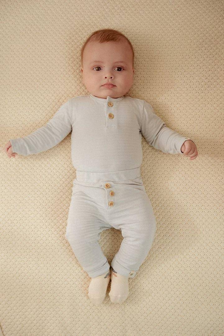 Little Dutch Langarm-Body Baby Blue aus der Forest Friends Kollektion