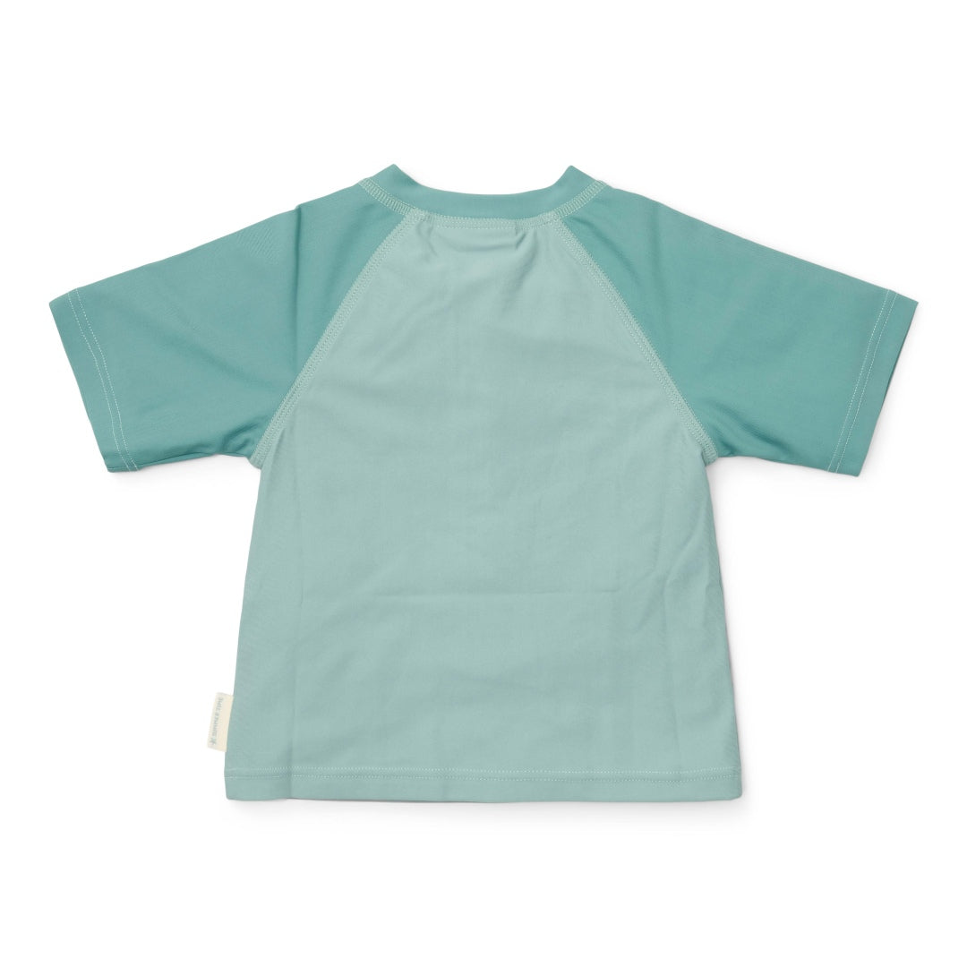 T-shirt de natation à manches courtes Seashells Surf Blue | Little Dutch