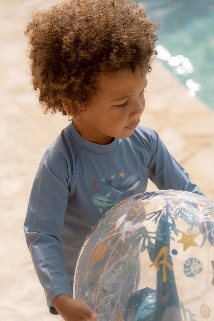 Langärmeliges Schwimmshirt Ocean Blue Größe 86/92