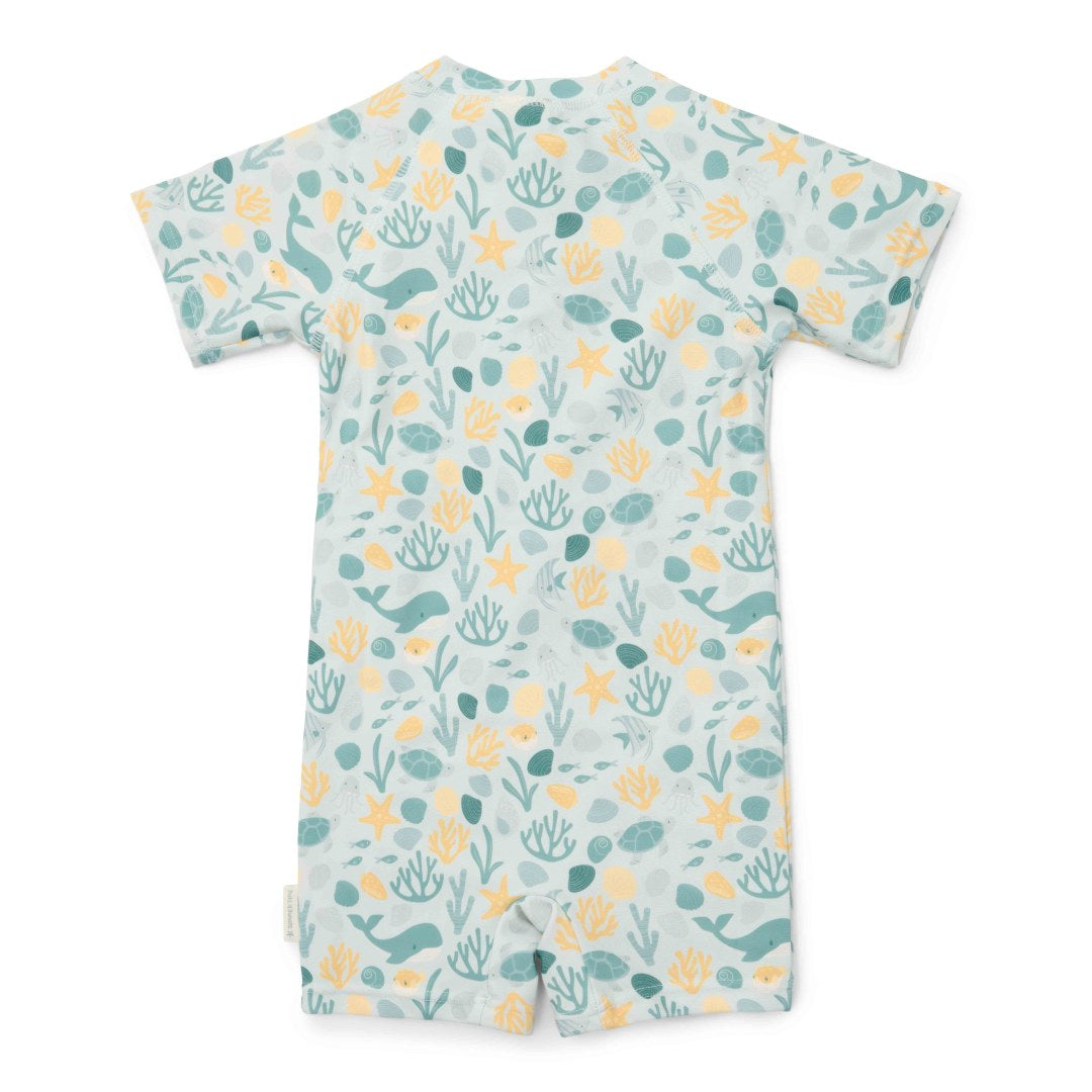 Kurzärmeliger Badeanzug Seashells Multi-colour | Little Dutch