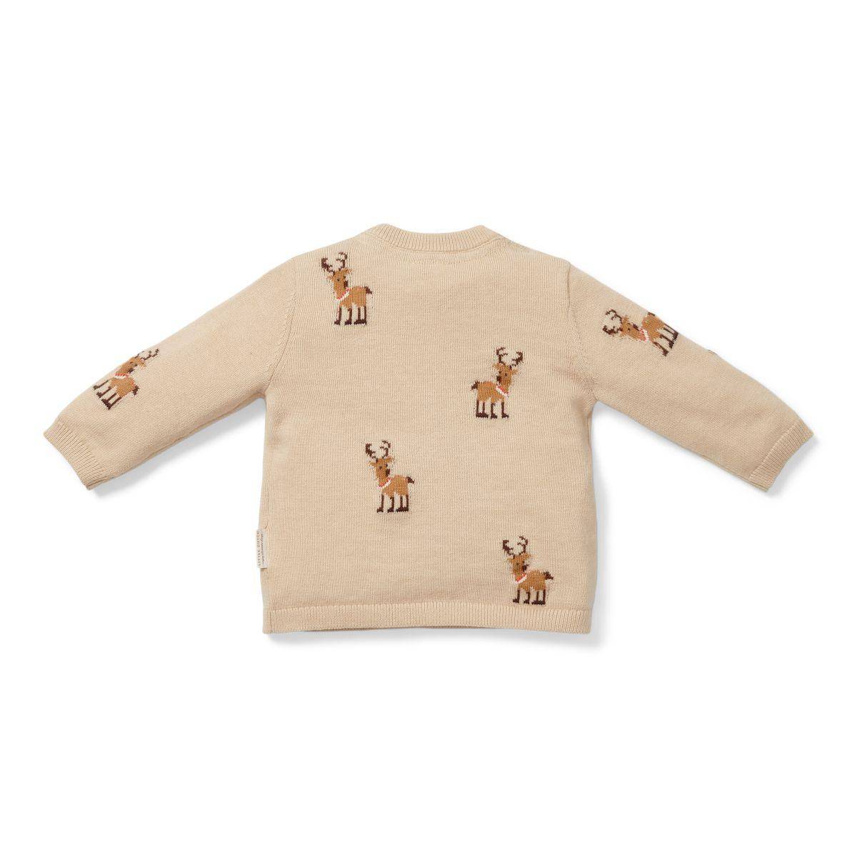 Little Dutch Strick-Weihnachtspullover Rentier – Detailansicht