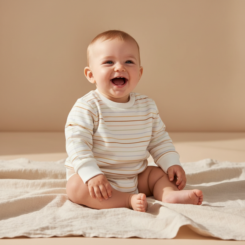 Little Dutch Baby-Pullover Vintage Sunny Stripes gestreift