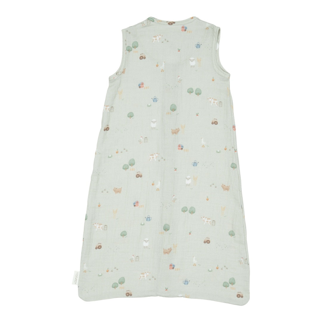 Little Farm Sommerschlafsack 70 cm – Detailansicht des Musselinstoffs