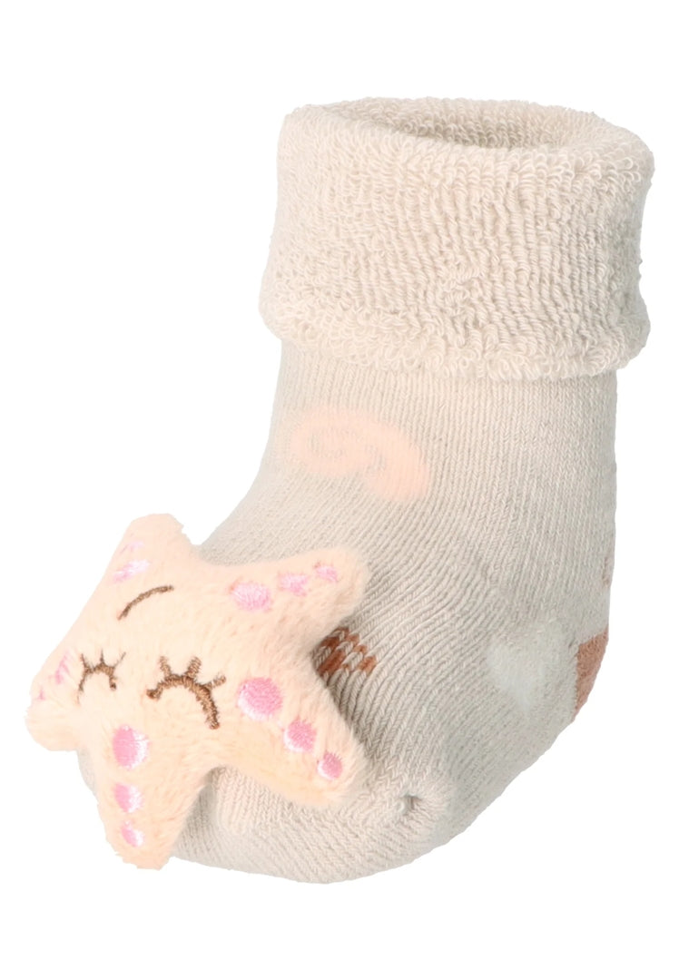 Baby rattle socks, nautical design, size 16 | Sterntaler