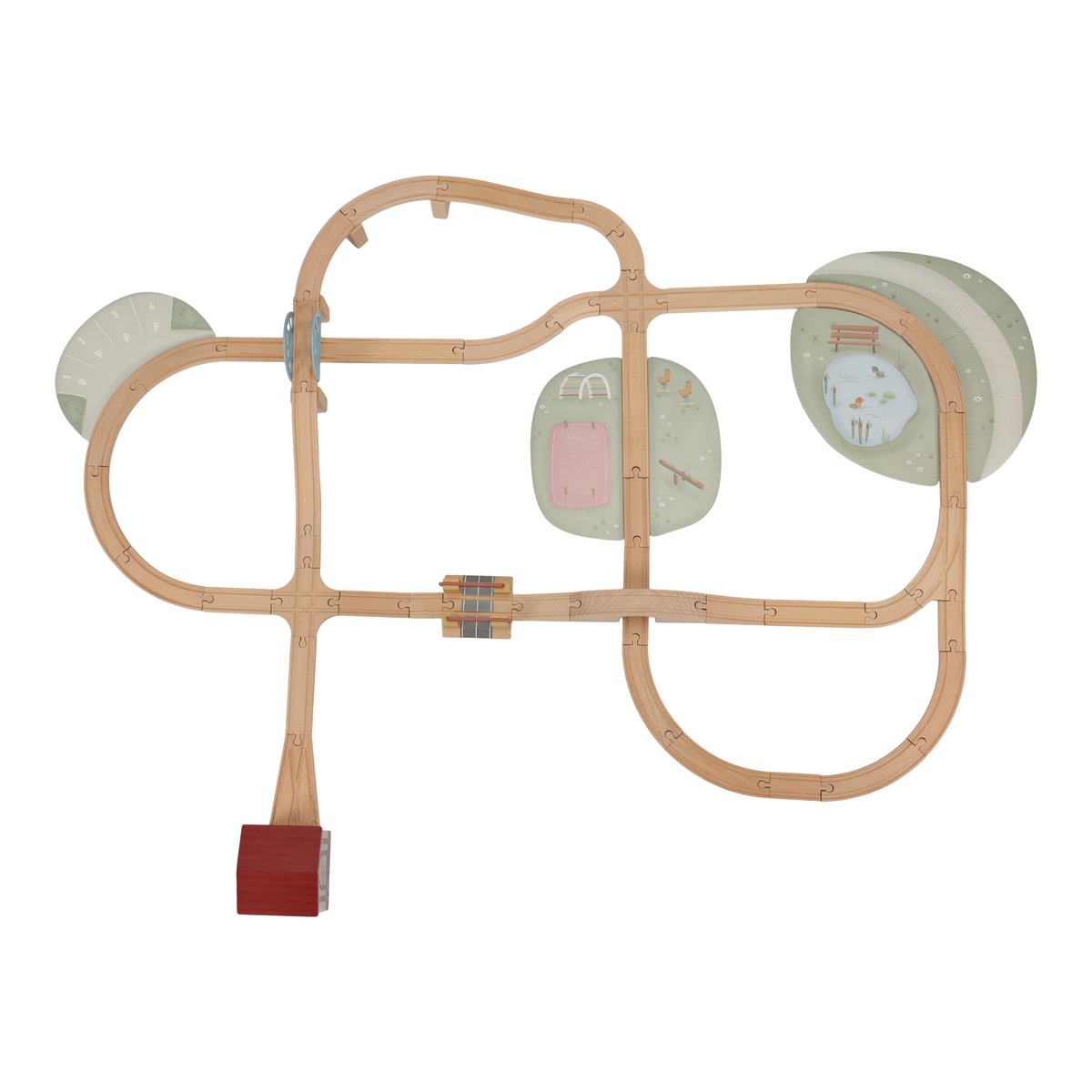 Holzeisenbahn-Set XL aus Holz – 113 Teile | Little Dutch