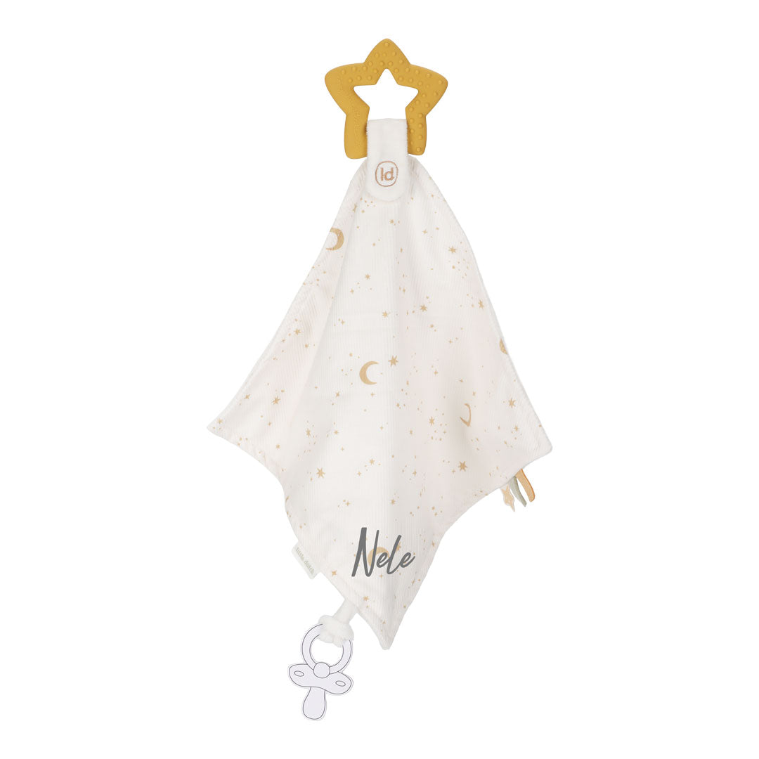 Little Dutch Schmusetuch mit Beißring Newborn Naturals personalisierbar
