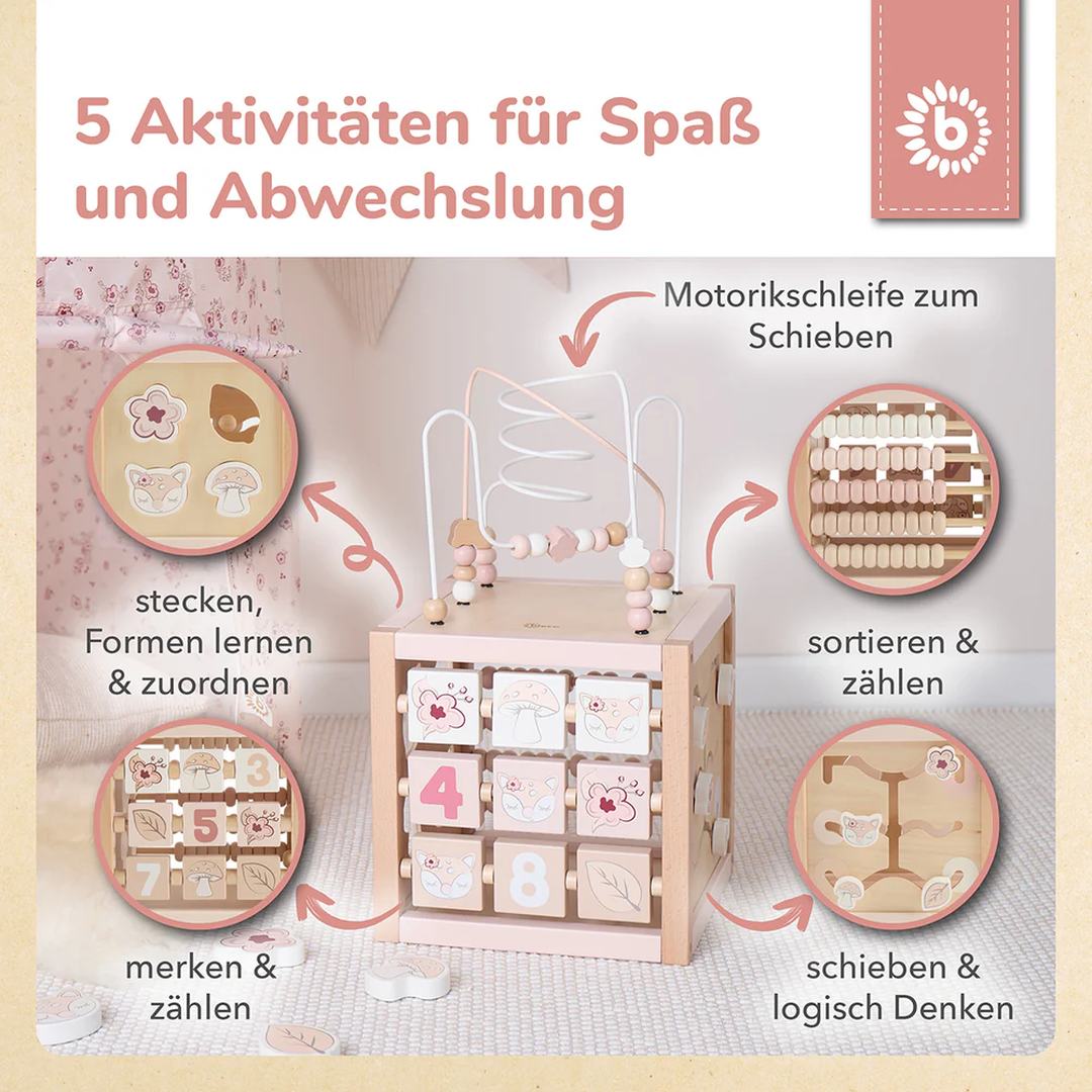 Bieco Motorikwürfel Reh Ella XXL aus Holz