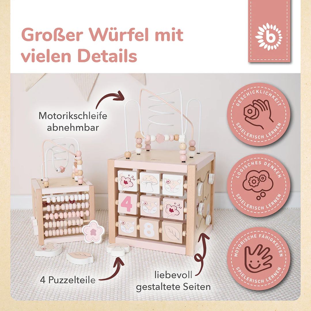 Bieco Motorikwürfel Reh Ella XXL aus Holz