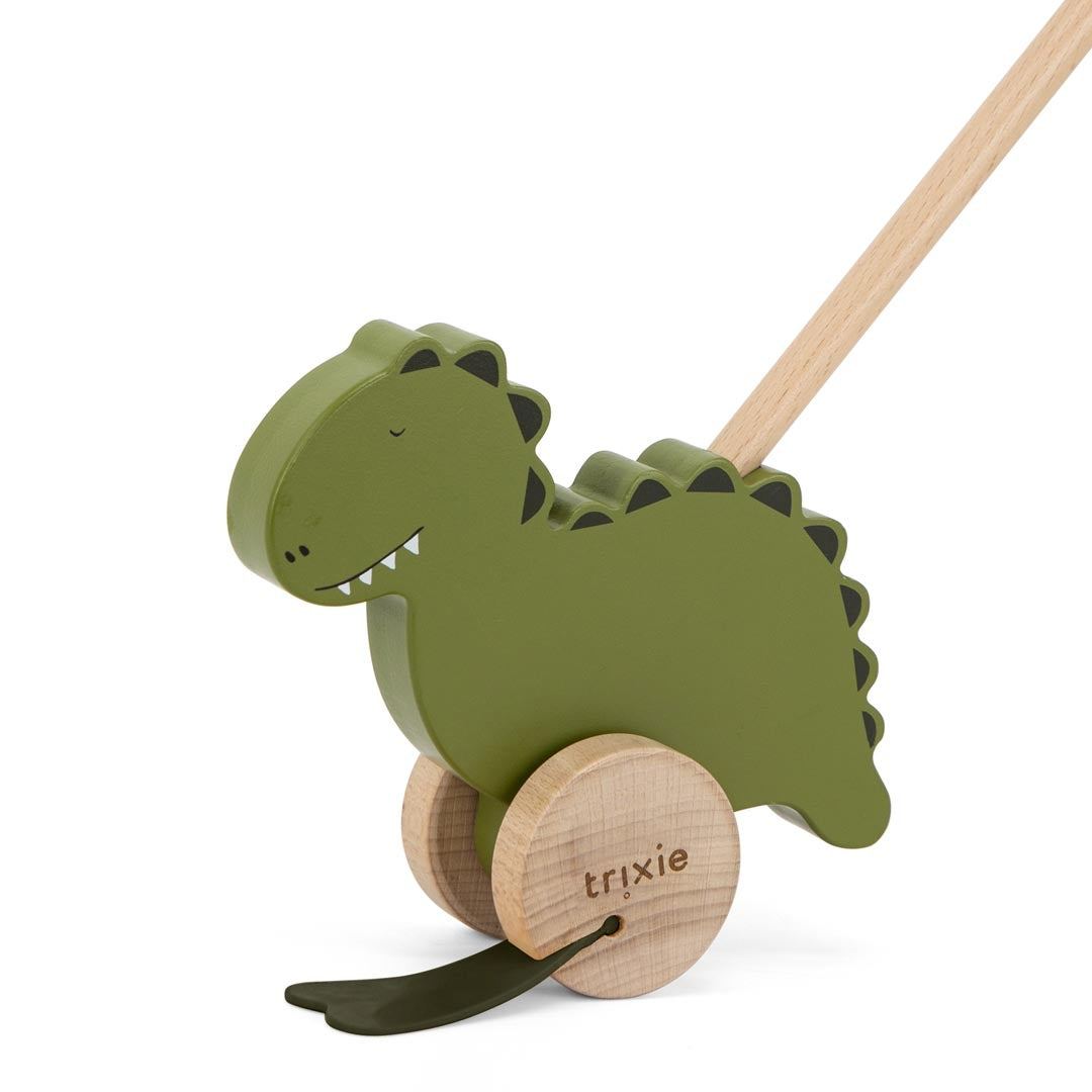 Trixie Schiebetier aus Holz Herr Dino – Detailansicht der Dinofigur