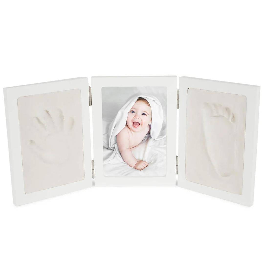 Bieco Baby Abdruckset mit Bilderrahmen für Hand- und Fußabdruck