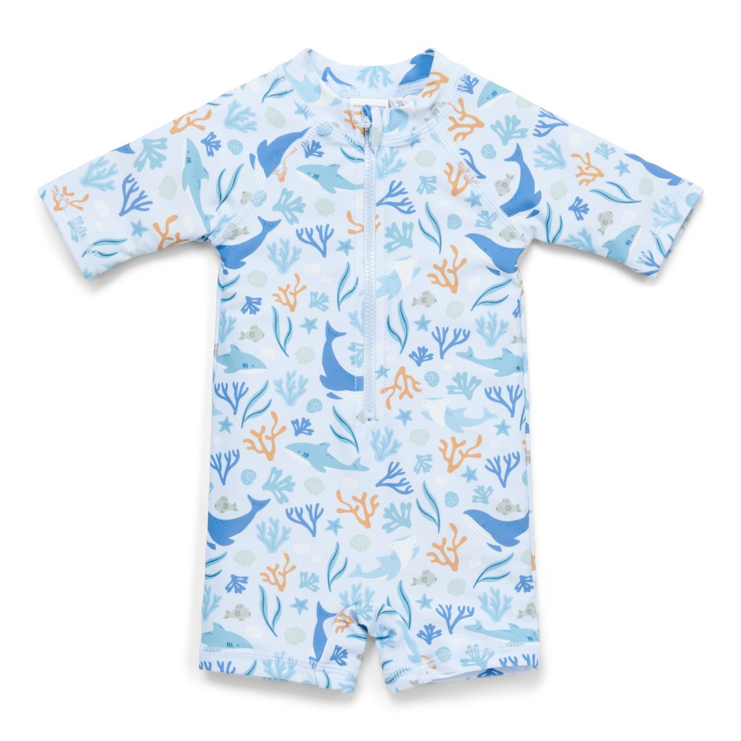 Little Dutch Kurzarm-Schwimmanzug Ocean Dreams Blue