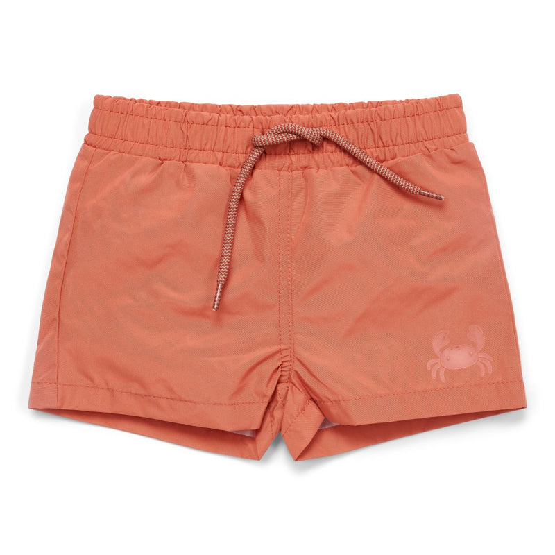 Badeshorts Coral von Little Dutch – coralfarbene Kinder-Badeshorts