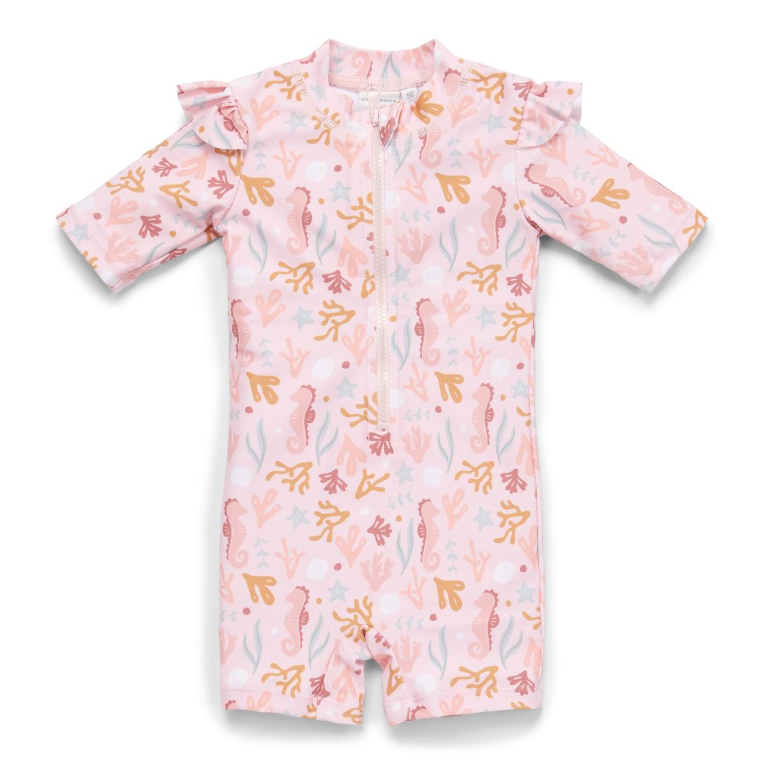 Badeanzug Ocean Dreams Pink mit Frontreißverschluss