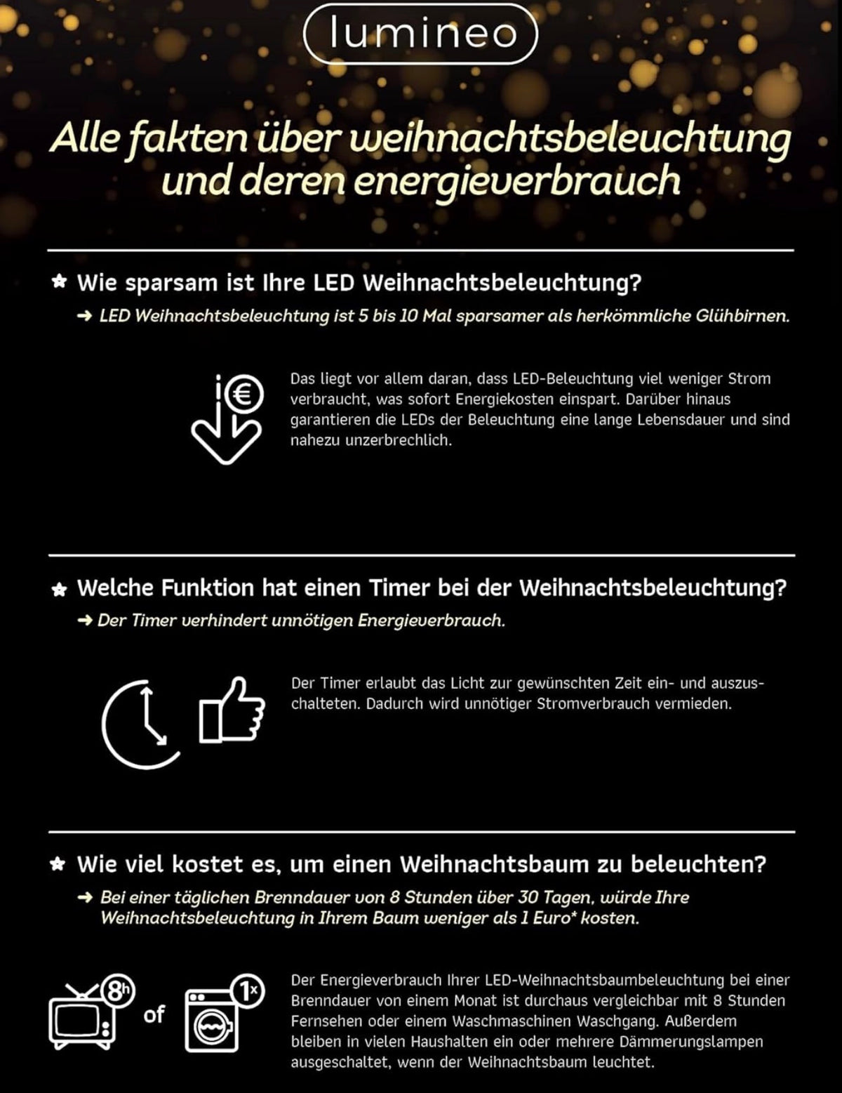 Micro-LED Baumbeleuchtung 408 LEDs – Detailansicht