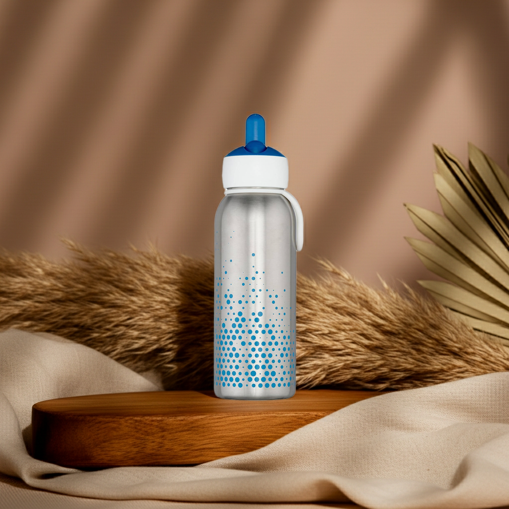 Mepal Thermoflasche Flip-up 350 ml Blau für Schule und unterwegs
