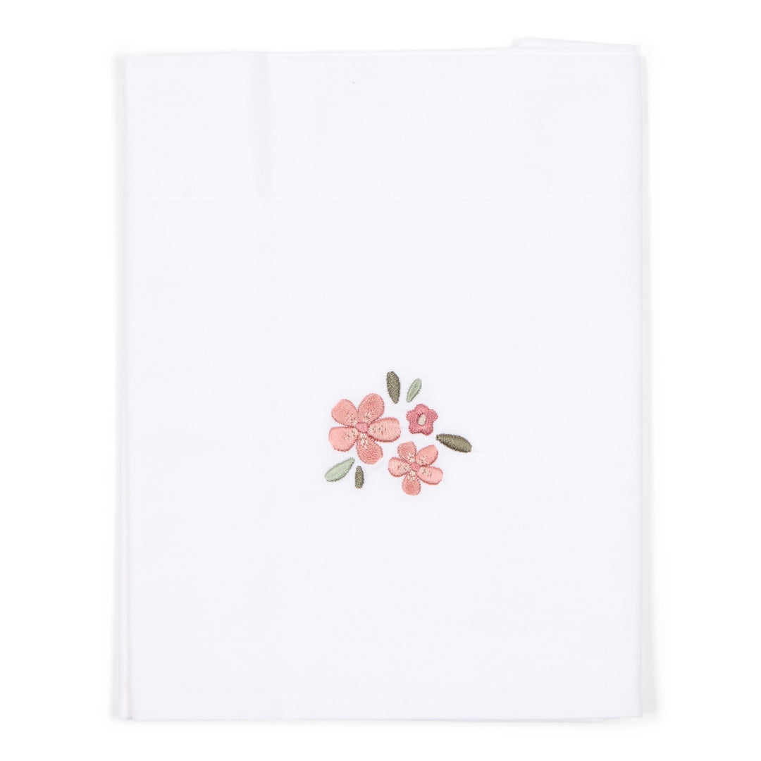 Kinderbettlaken Fairy Flowers mit Blumenstickerei 110 × 140 cm