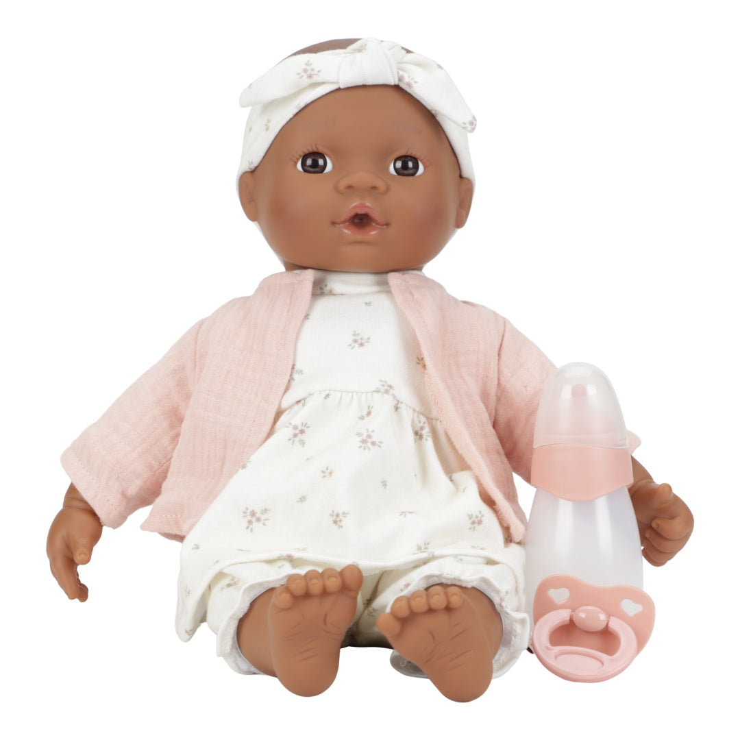 Little Dutch Puppe Noa im 7-teiligen Set – weiche Babypuppe mit Kleidung, Schnuller und Milchfläschchen für Kinder ab 18 Monaten