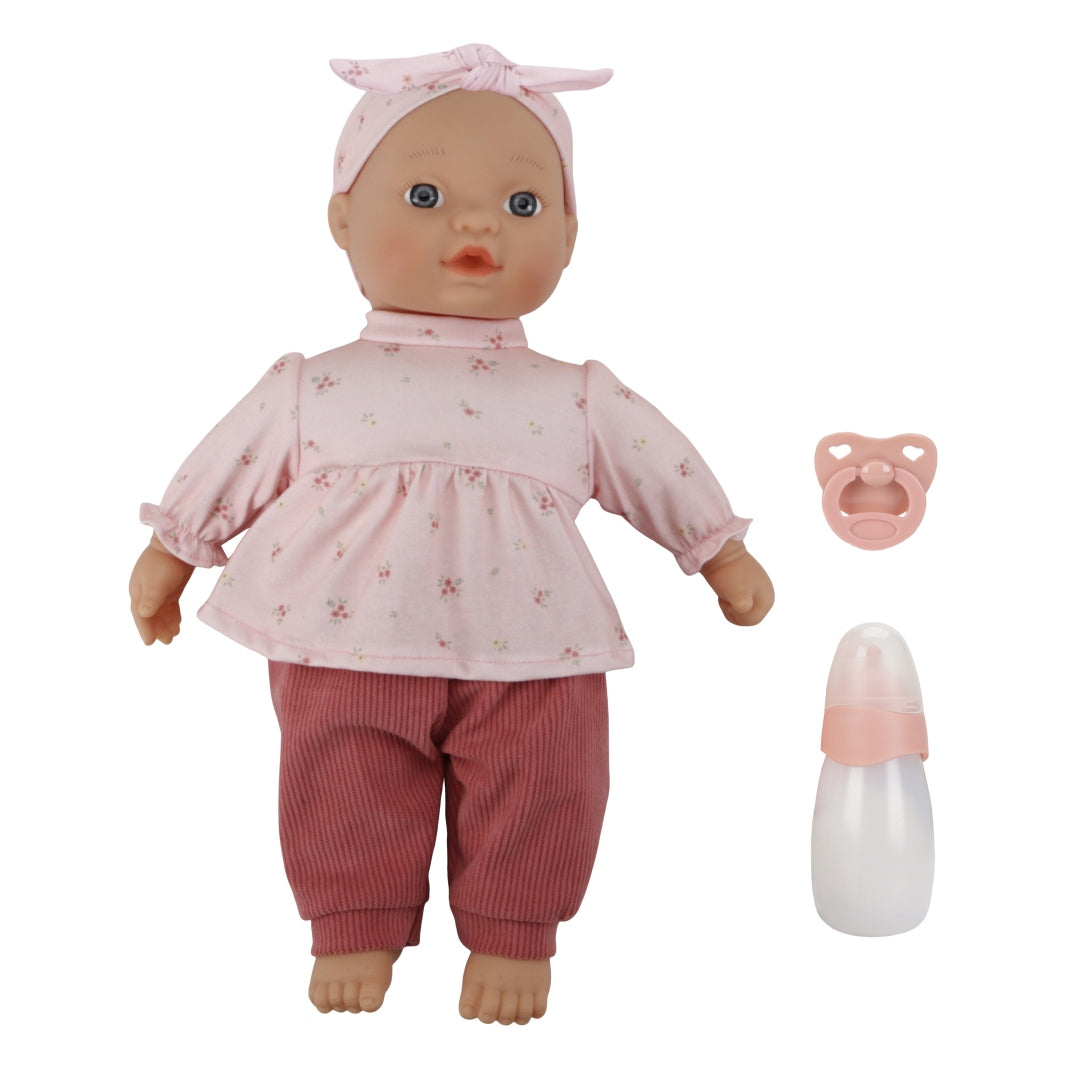 Babypuppe Lily mit Kleidung und Zubehör – weiche Spielpuppe für Kinder