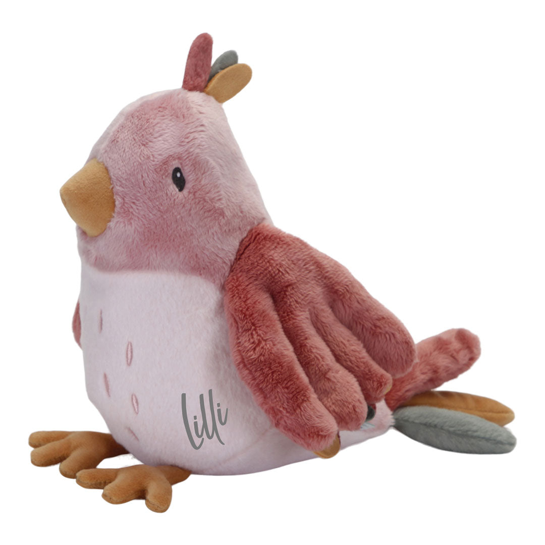 Personalisiertes Kuscheltier Vogel Flowers & Butterflies mit Name