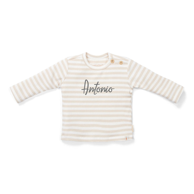 Produktansicht 1: Langarm T-Shirt Stripe Sand White für Babys und Kinder