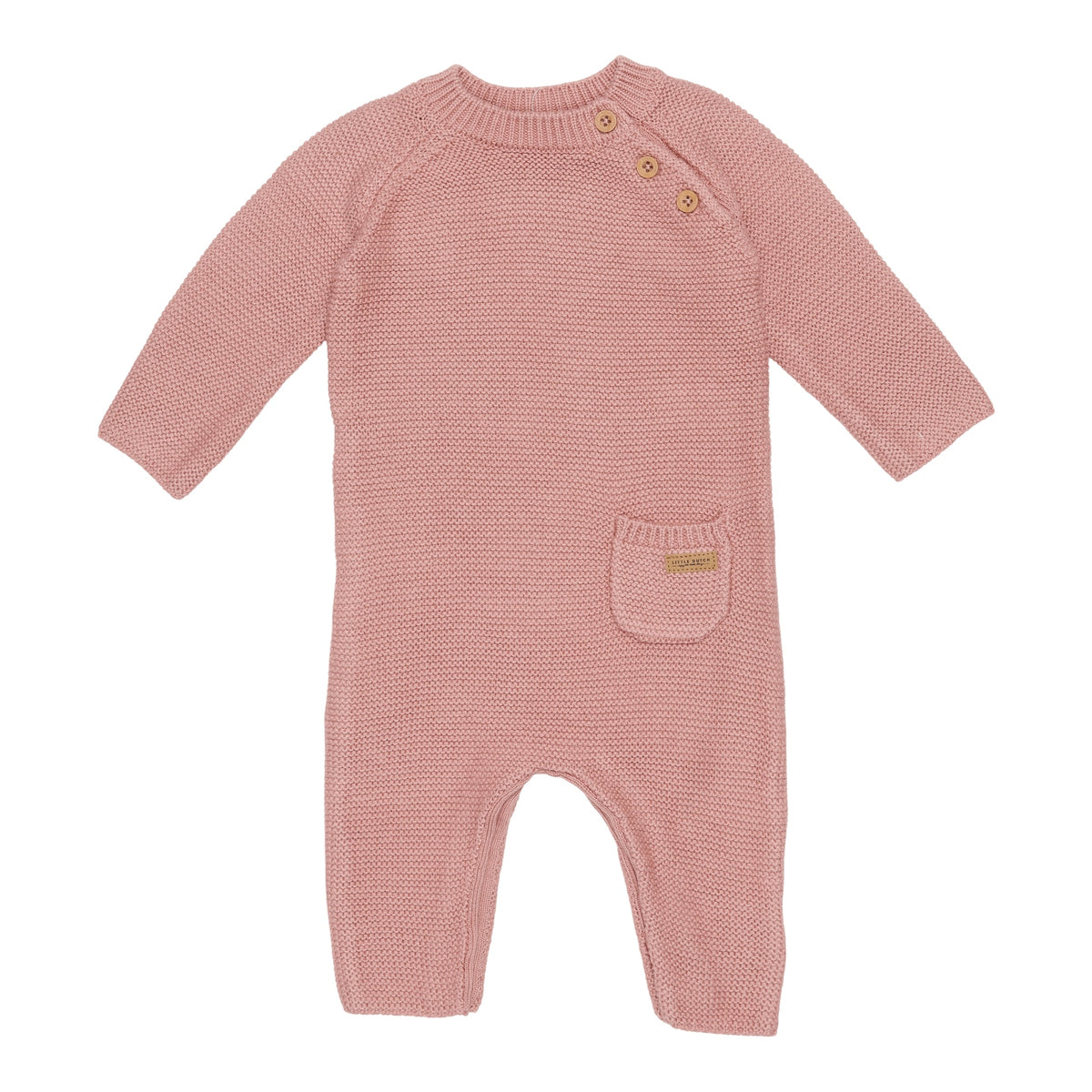 Strick-Strampler Little Pink Flowers Vintage Pink | Little Dutch