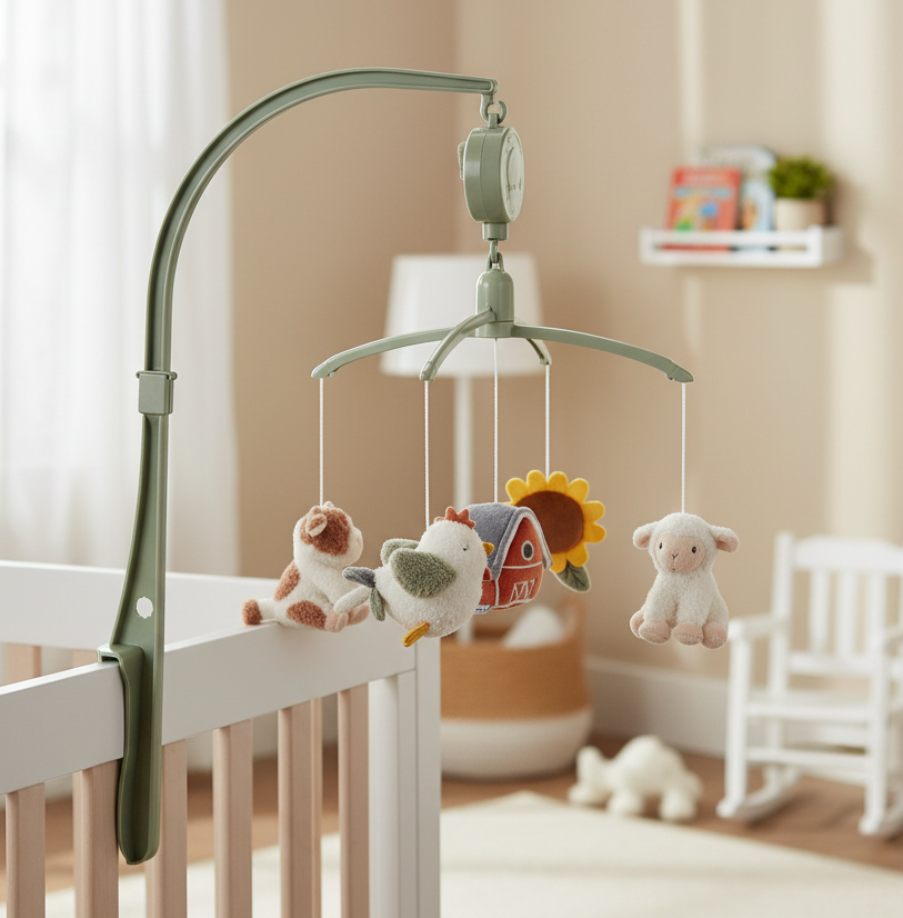 Musik-Mobile Little Farm mit Bauernhof-Figuren für das Babyzimmer