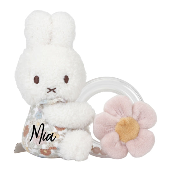 Hochet-doudou Lapin Vintage Little Flowers x Miffy