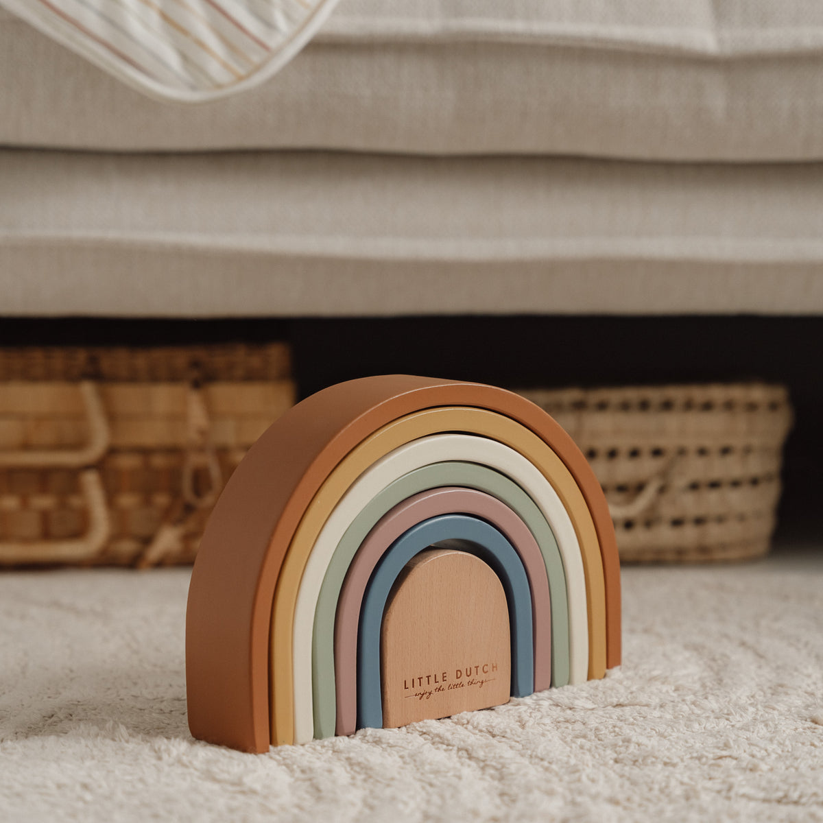 Little Dutch Regenbogen Vintage aus Holz zum Stapeln und freien Spielen