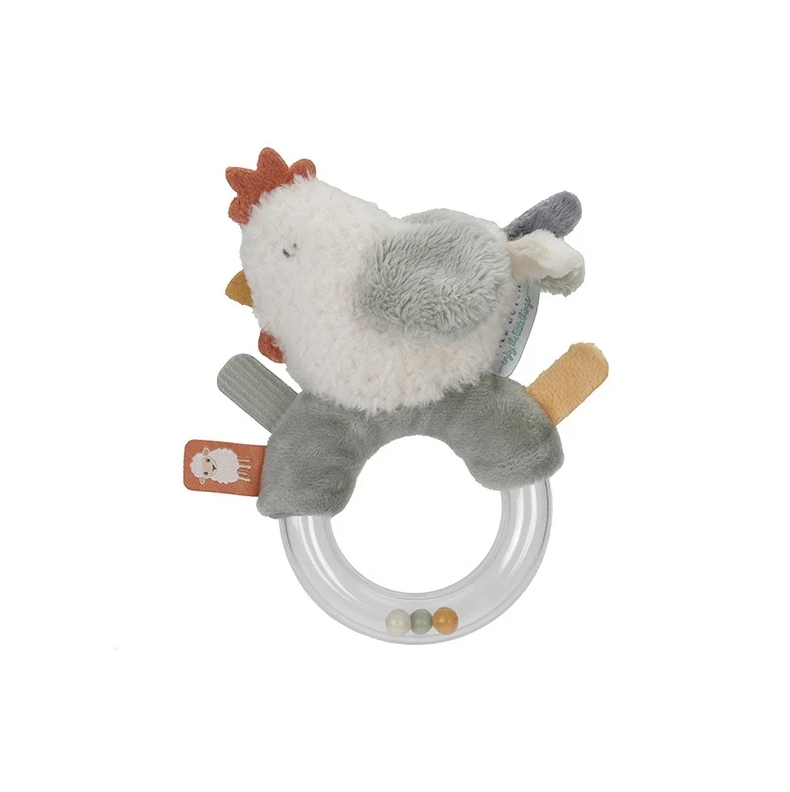 Ringrassel Huhn Little Farm von Little Dutch – Babyspielzeug zum Greifen und Schütteln