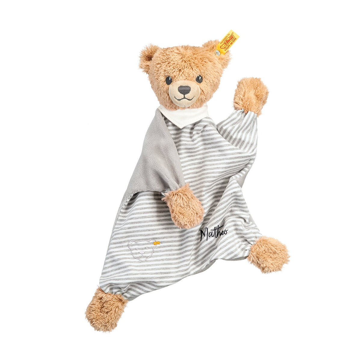 Couverture confortable Ours Dormeur, gris 30 cm | Steiff