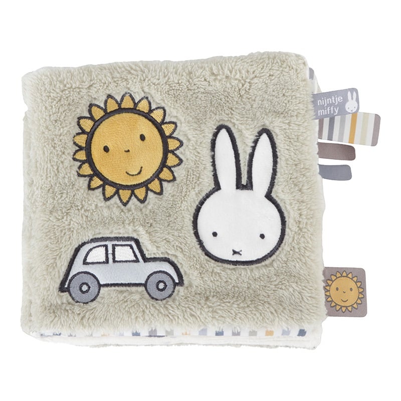Miffy x Tiamo Stoffbuch Fluffy Grün mit Aktivitäten für Babys