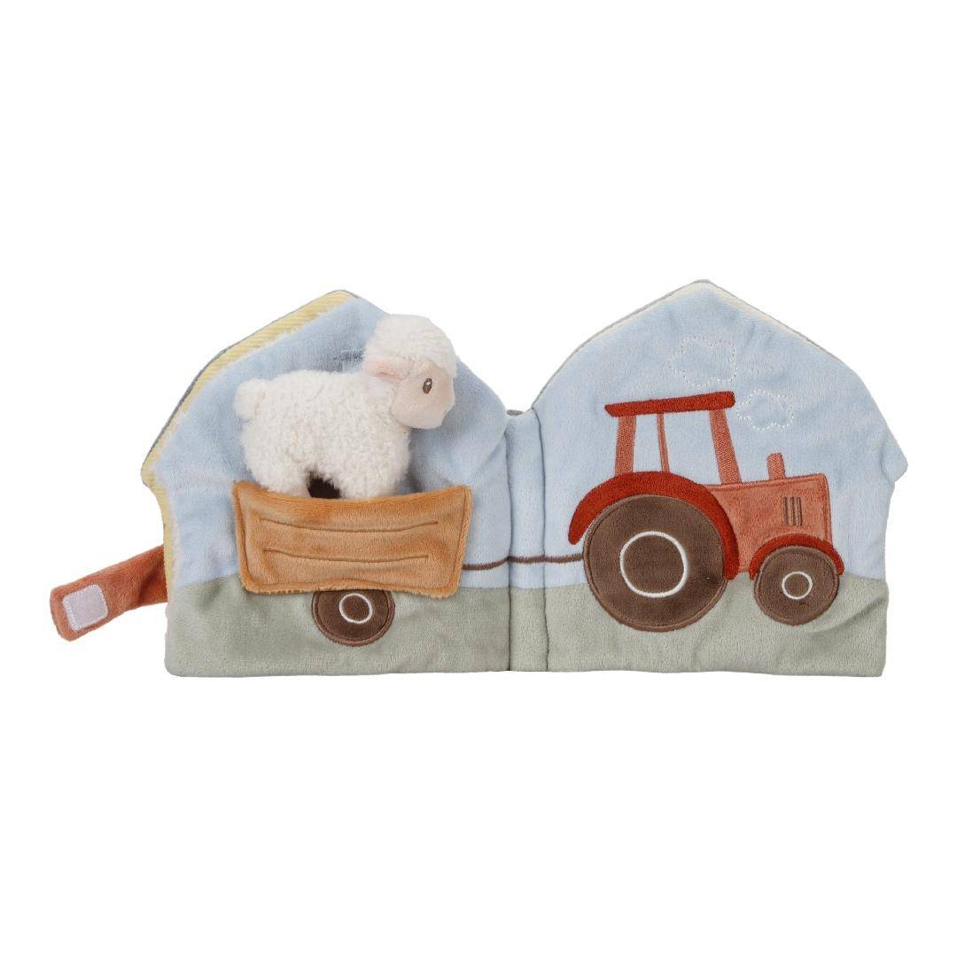 Stoffbuch mit Aktivitäten Little Farm von Little Dutch – weiches Babybuch mit Sinneselementen zur Förderung der Hand-Augen-Koordination