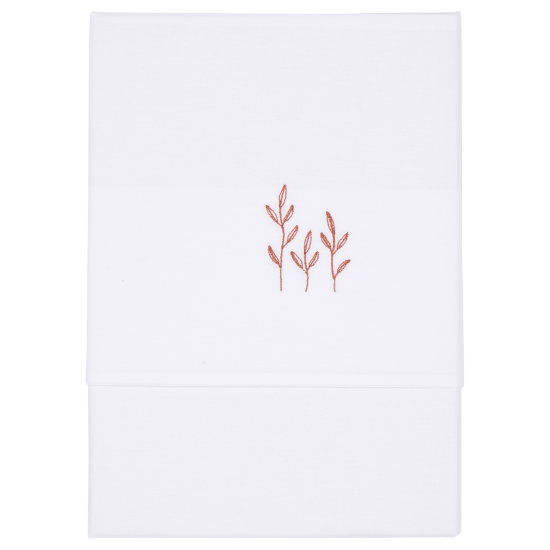 Little Dutch Kinderbettlaken Wild Flowers Rust bestickt 110 × 140 cm