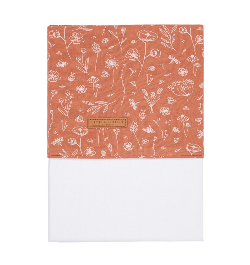 Little Dutch Wiegenlaken Wild Flowers Rust 70 × 100 cm