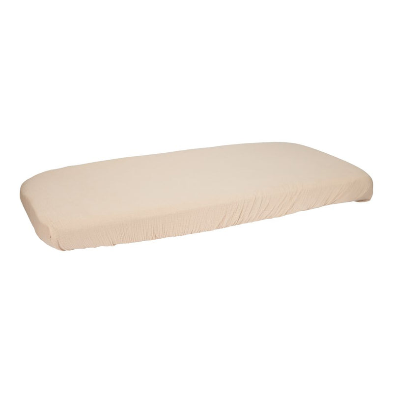 Little Dutch Musselin-Spannbettlaken Beige 60 × 120 cm