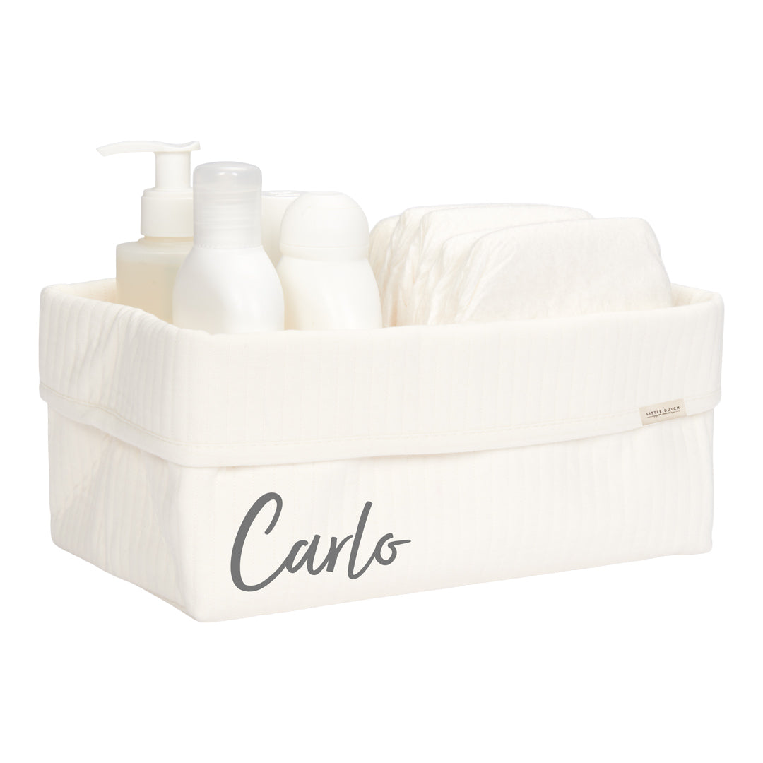 Pflegekörbchen Pure Soft White von Little Dutch