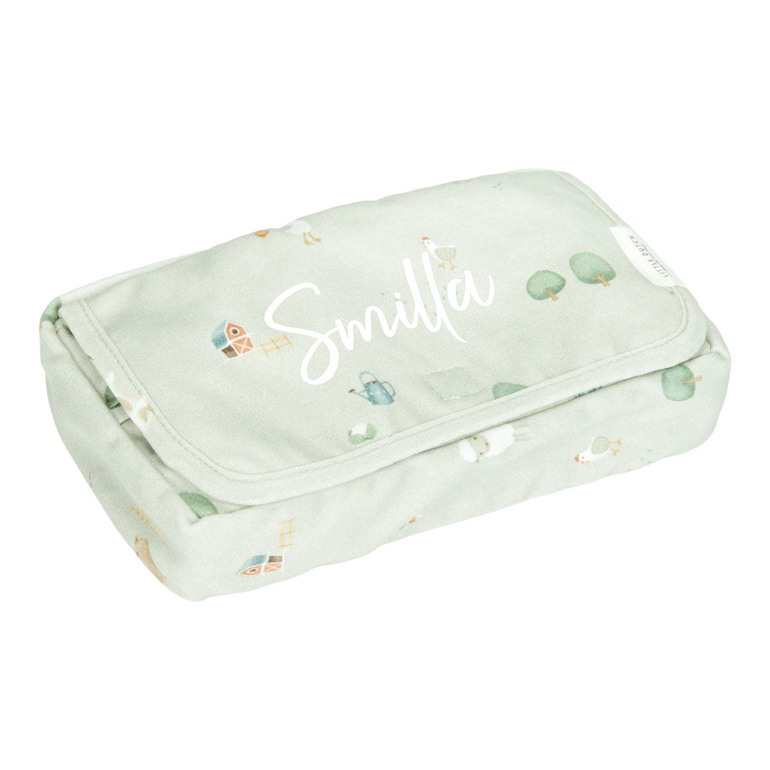 Feuchttücherbezug Little Farm von Little Dutch – Beispiel mit personalisiertem Namen