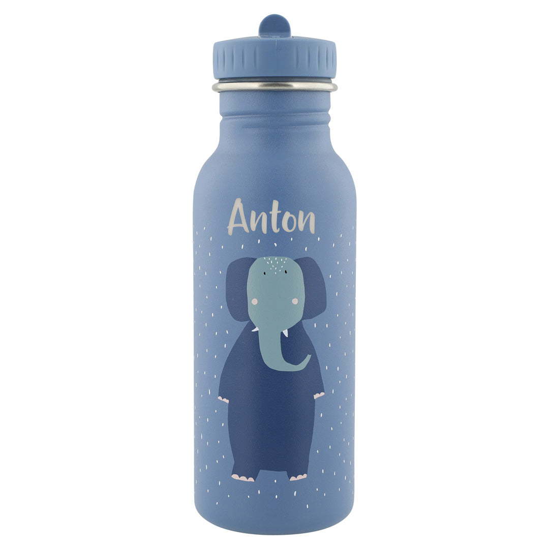 Trixie Kinder-Trinkflasche Frau Elefant 500 ml mit Elefantenmotiv und Namen in der Frontansicht
