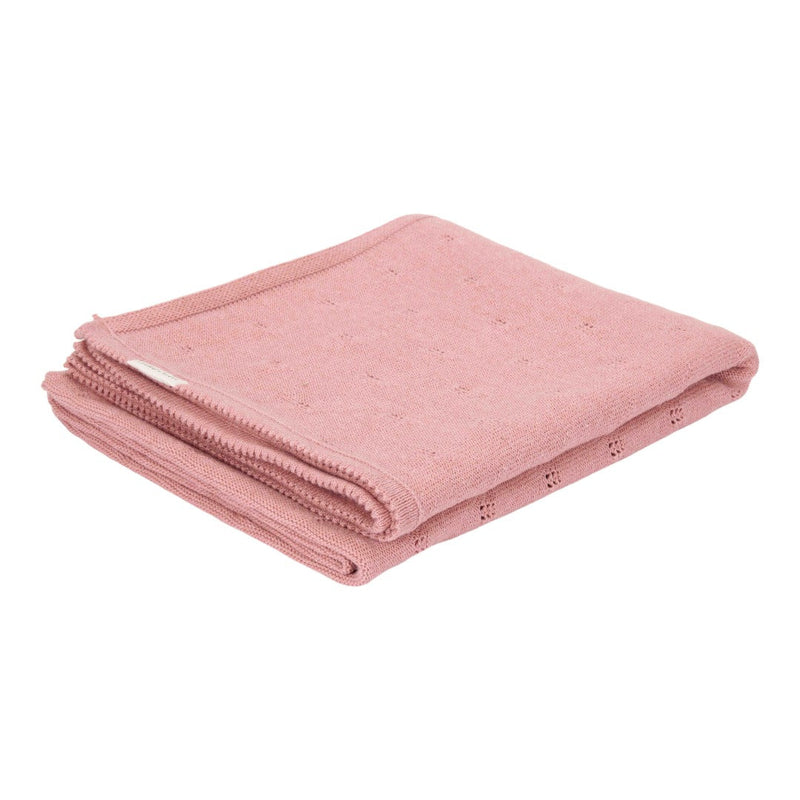 Little Dutch Wiegendecke Pure Pink Blush 70 × 100 cm gestrickt