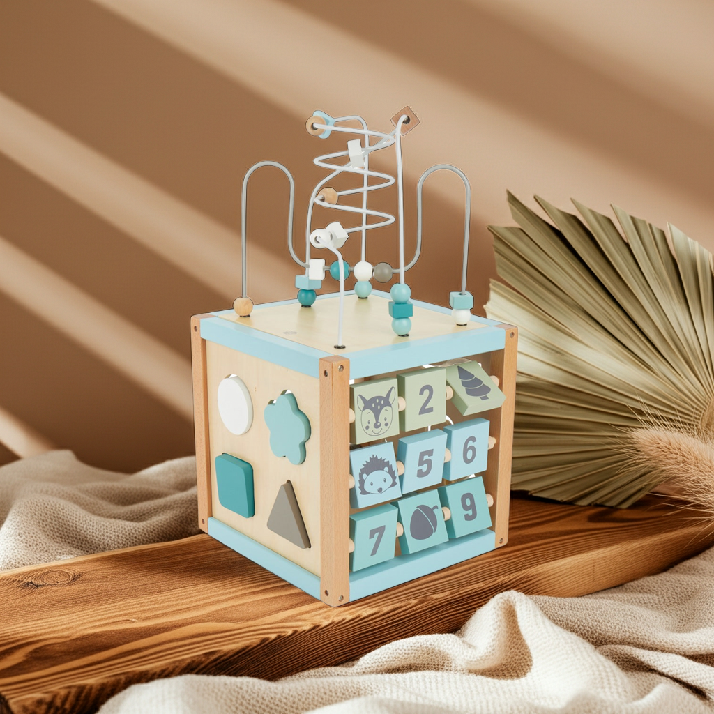 Motor skills cube forest animals XXL wood | bieco
