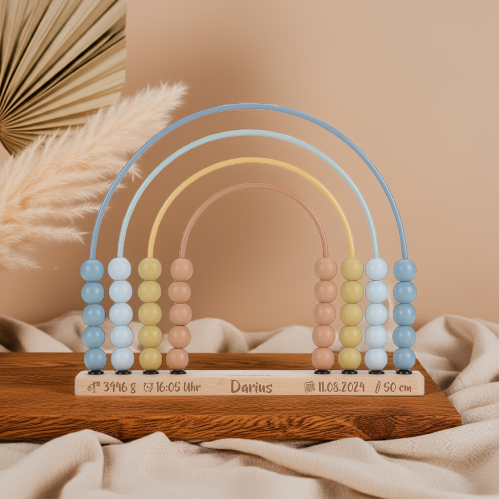 Regenbogen-Abakus Forest Friends aus Holz – ab 12 Monaten