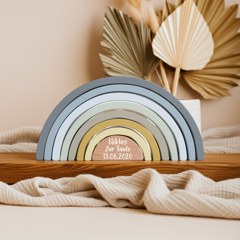 Stapel-Regenbogen Blau - Zur Taufe | Little Dutch
