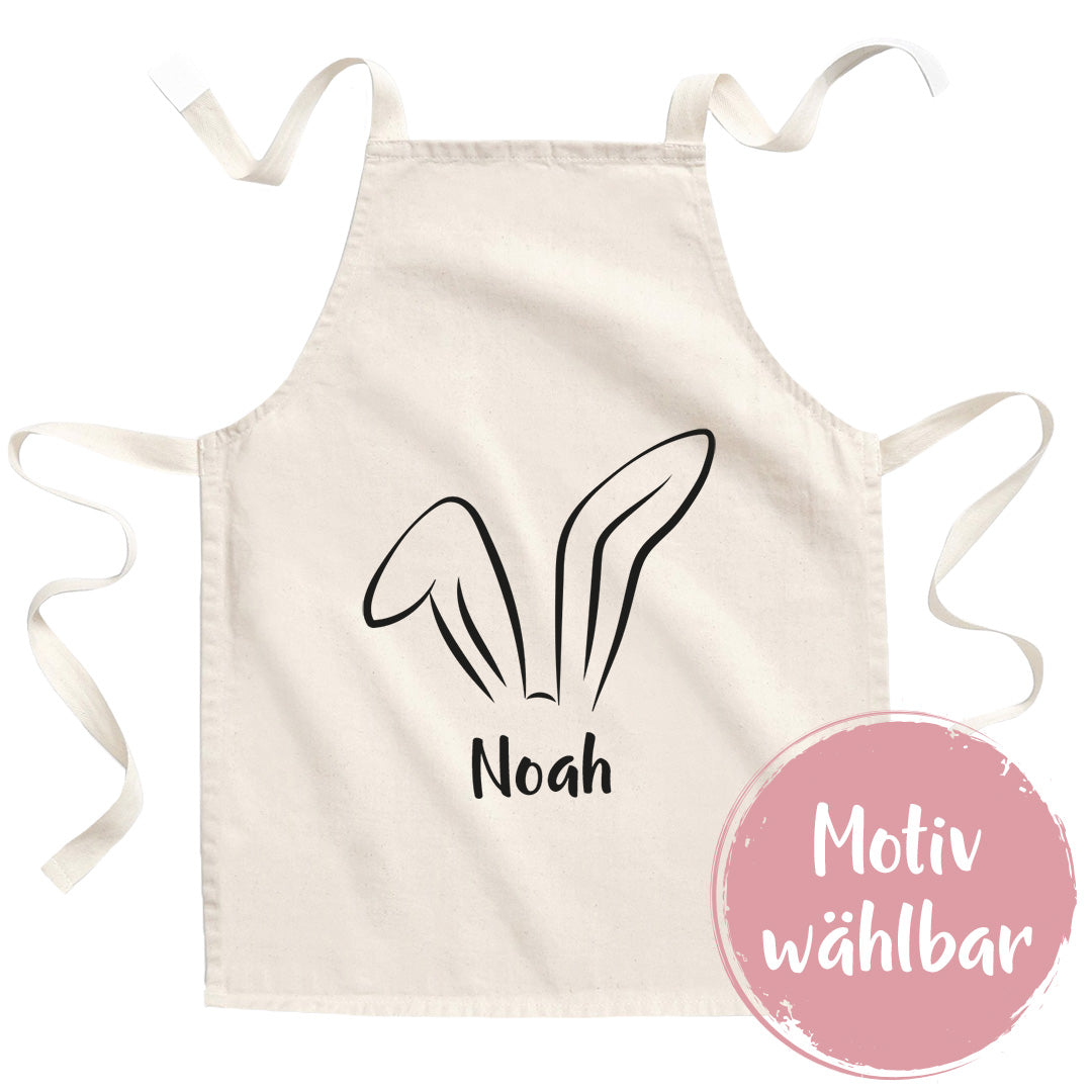 Personalisierte Kinderschürze mit Ostermotiv und Name